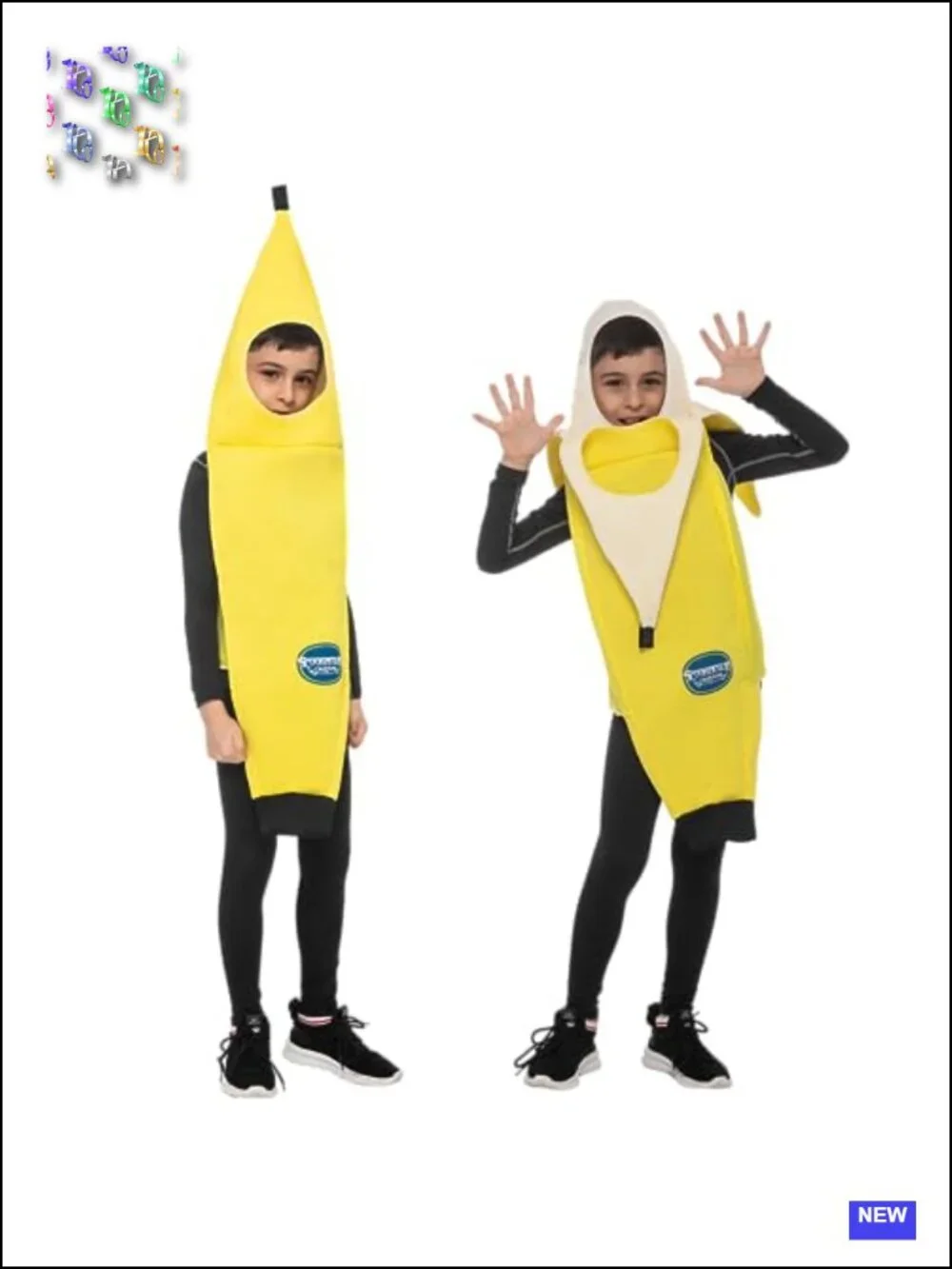 Kids Banana Costume Jumpsuit Halloween Unisex Party Outfit